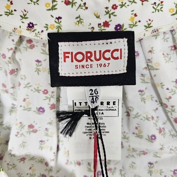 Fiorucci Size 40 Mini Shift Dress Ditsy Floral Summer Dress Pockets New - Picture 2 of 10
